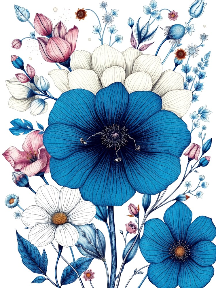 Blue Flowers 2