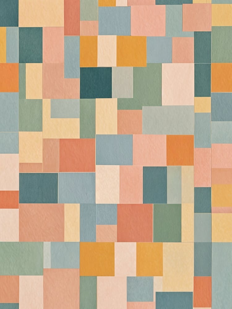 Abstract Squares In Pastel no1