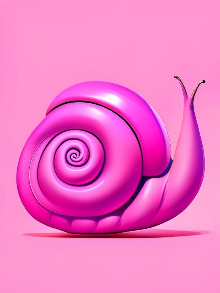 Full Body Snail Pink 2 Pop Art