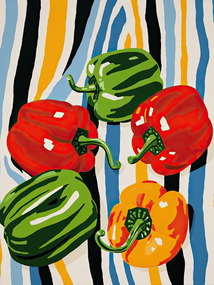 Bell Peppers Summer Illustration 1