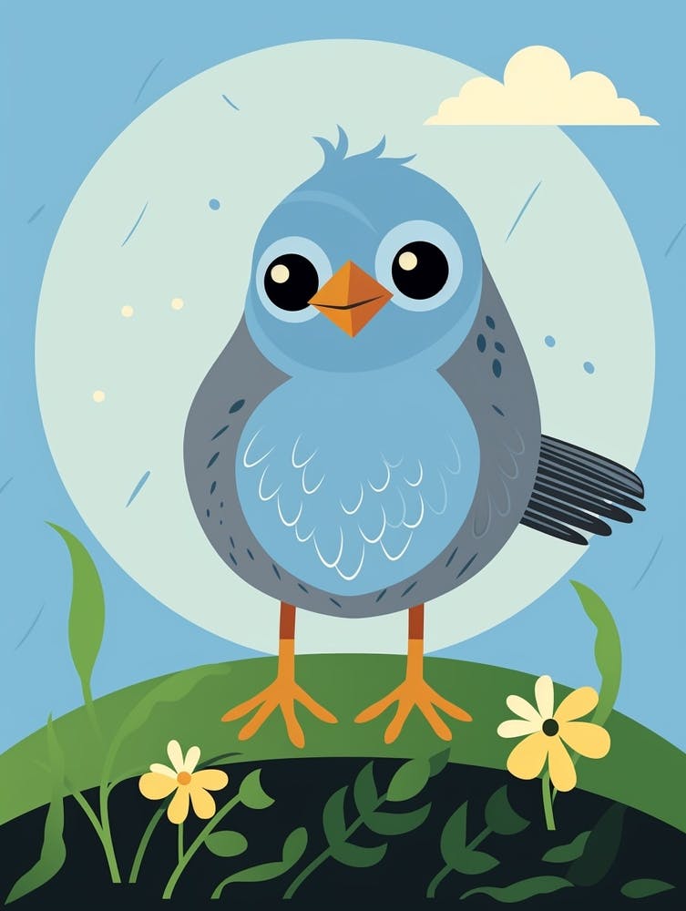 Baby Tier Illustration Vogel 6