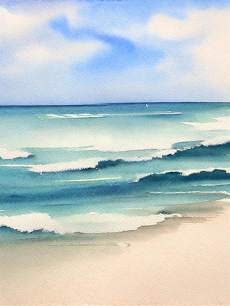 Cronulla Beach, 2 Australia Watercolour
