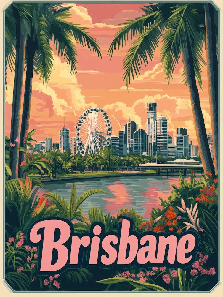 Aihrgdesign A Classic 1960s Travel Poster For Brisbane Showca D05ef333 Bb23 42a5 8e95 5d8c41bac378 2