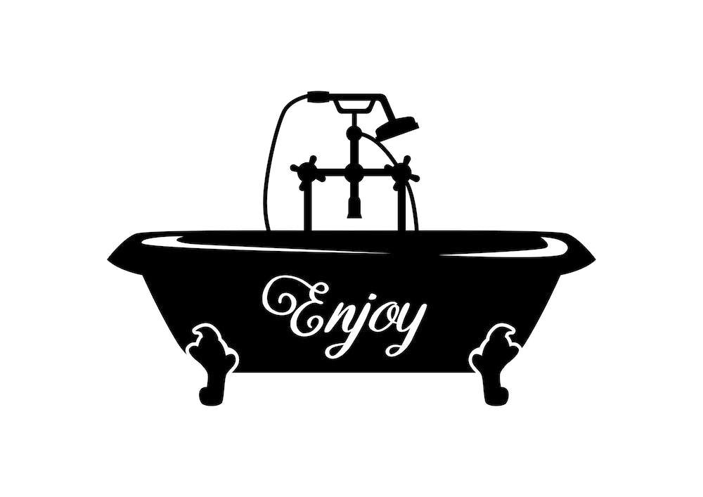 Bathtub Silhouette Enjoy