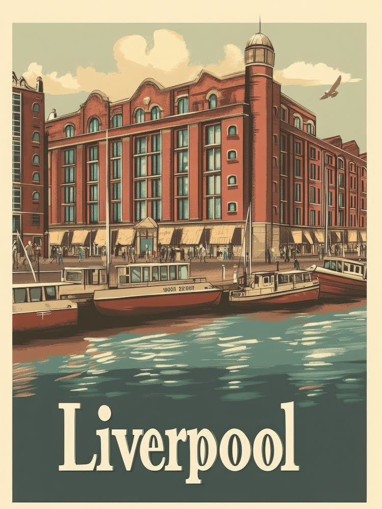 Aihrgdesign A Classic 1960s Travel Poster For Liverpool 2