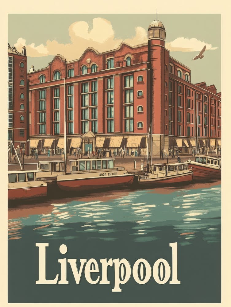 Aihrgdesign A Classic 1960s Travel Poster For Liverpool 2