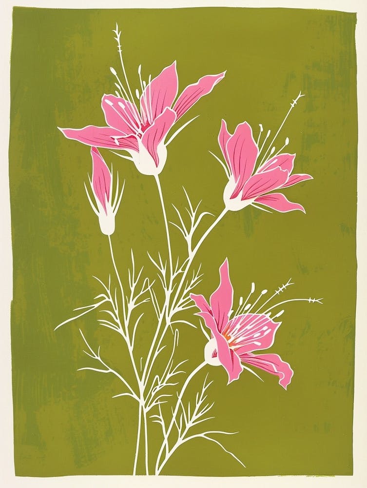 Pink & Green Love In A Mist 4