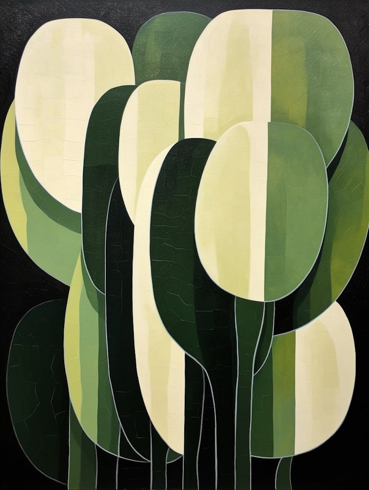 Modern Abstract Cactus Painting Carnegiea Gigantea Cactus 7