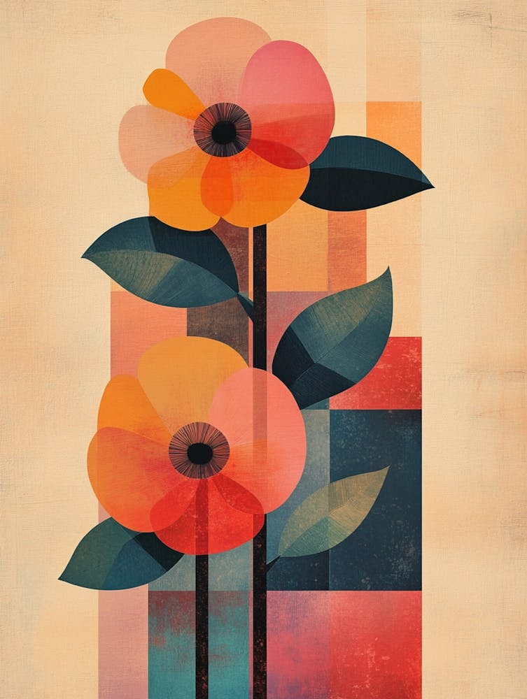 Flowers In A Square