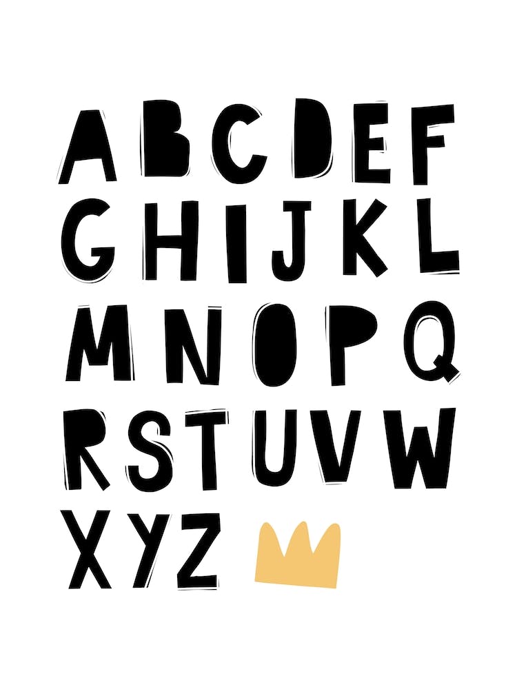 Abc Scandi Kids Alphabet With Crown