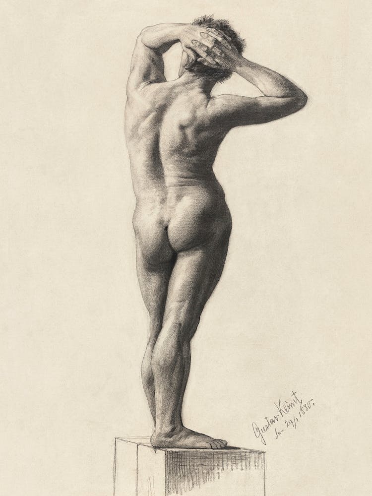 Naked Man Posing Sexually, Gustav Klimt