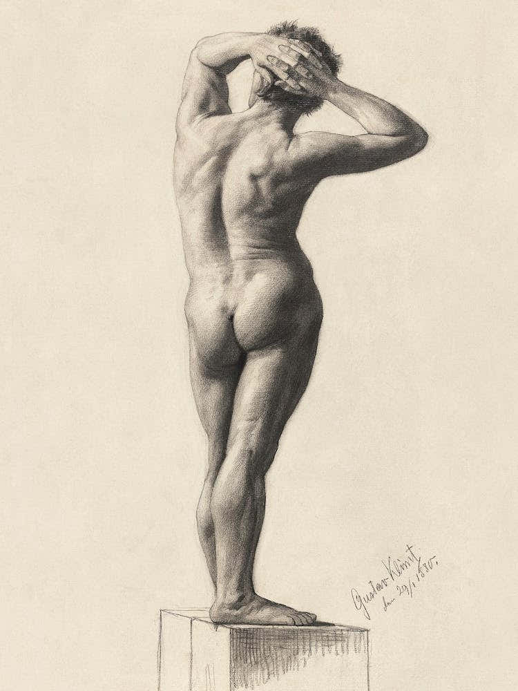 Naked Man Posing Sexually, Gustav Klimt