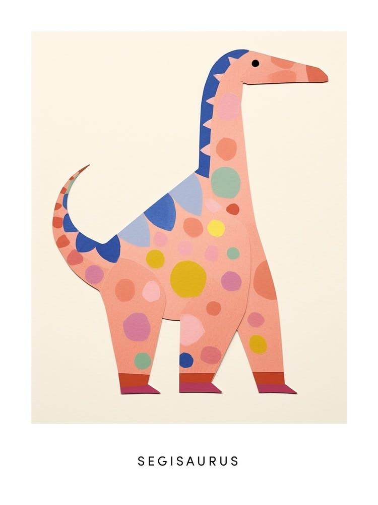 Nursery Dinosaur Art Segisaurus Poster