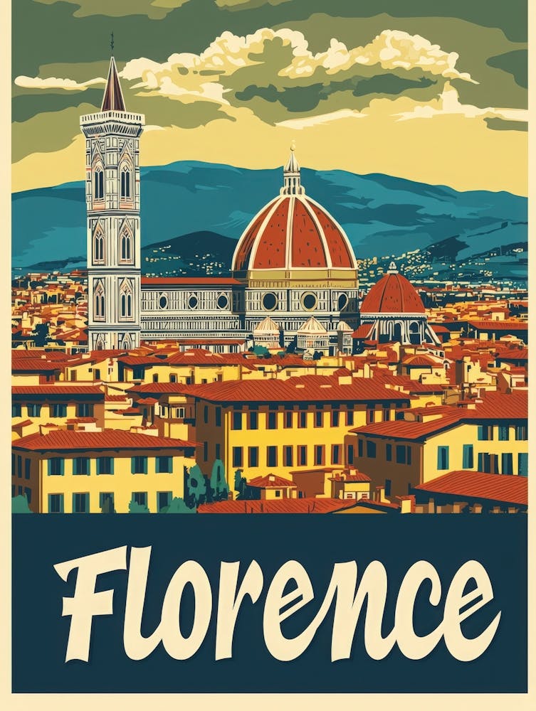 Aihrgdesign A Vintage Travel Poster Of Florence Featuring The 6621d5d4 Cba7 41f8 8d00 1cfa4cffa7ab 3