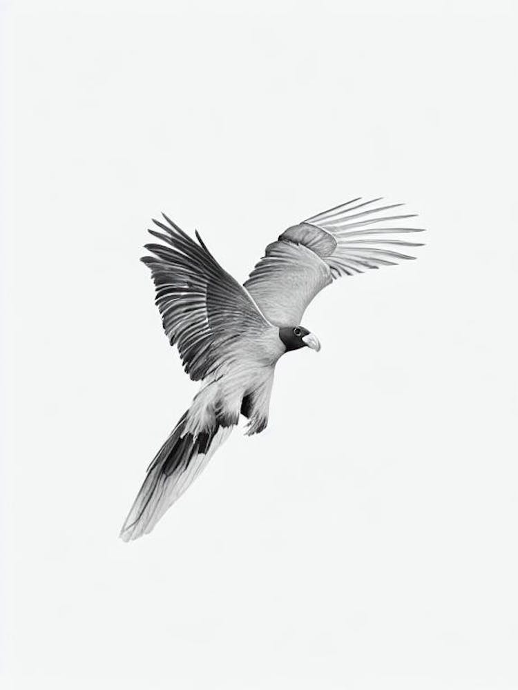 California Condor B&W Pencil Drawing 3 Bird