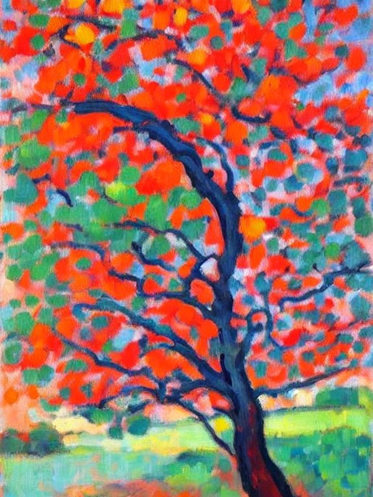 River Red Gum 1 tree Abstract Block Colour