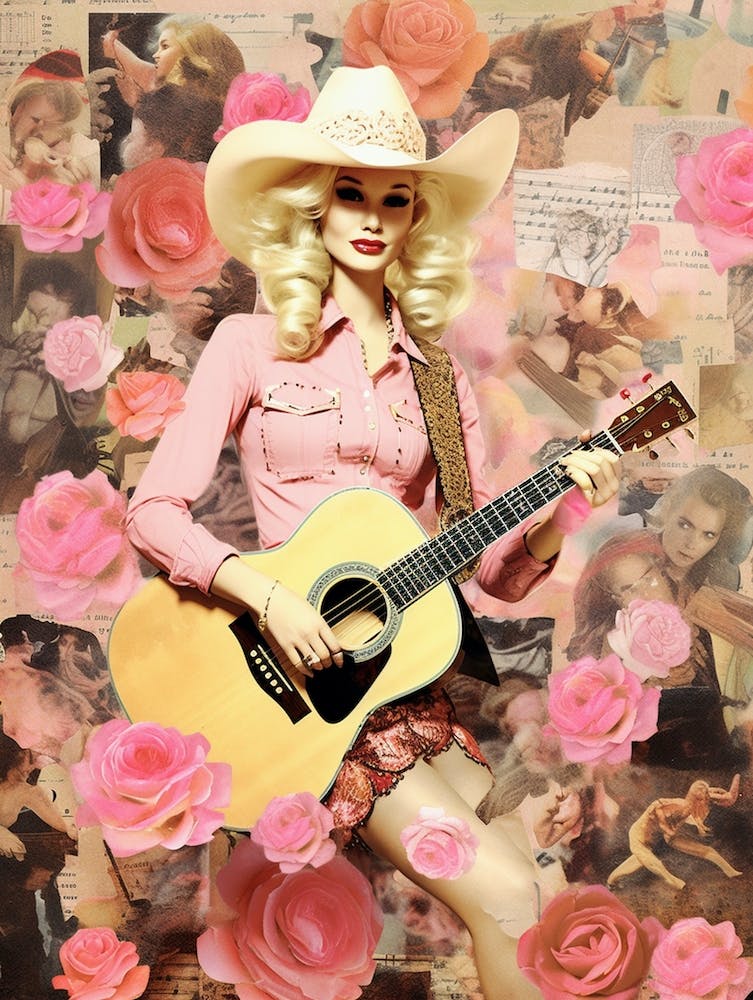 Cowgirl Collage Pink 1