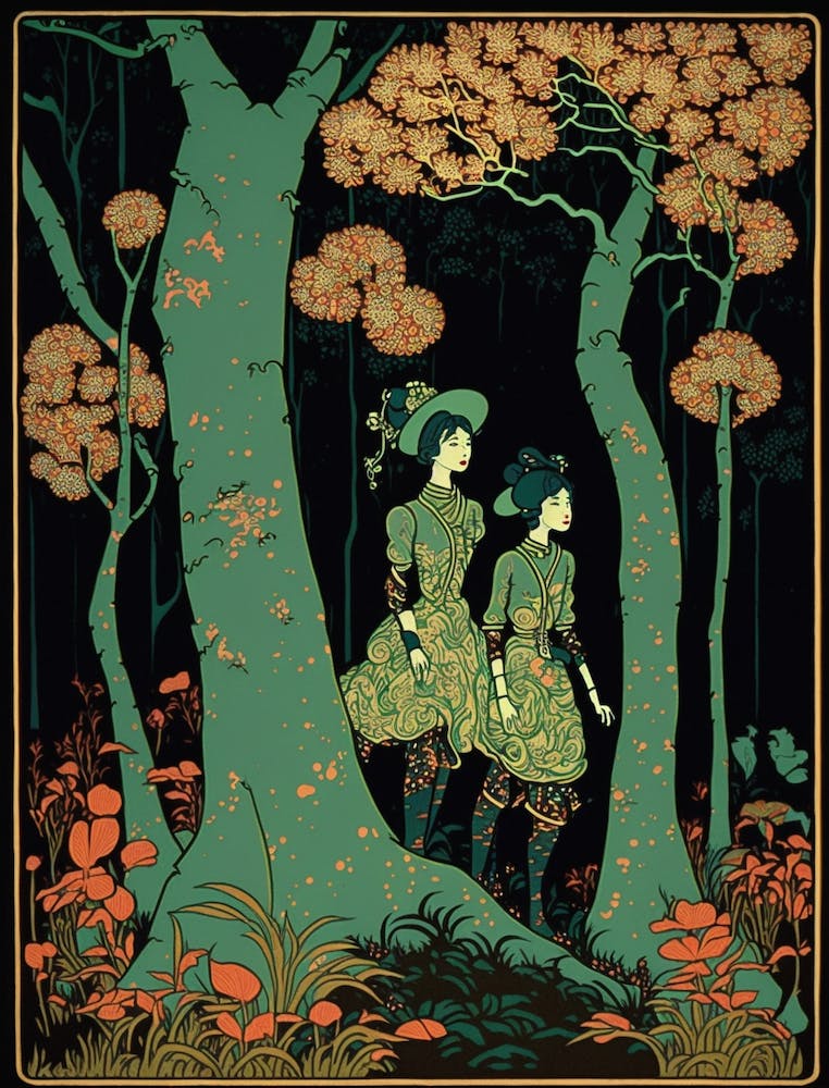 Two Women In The Woods