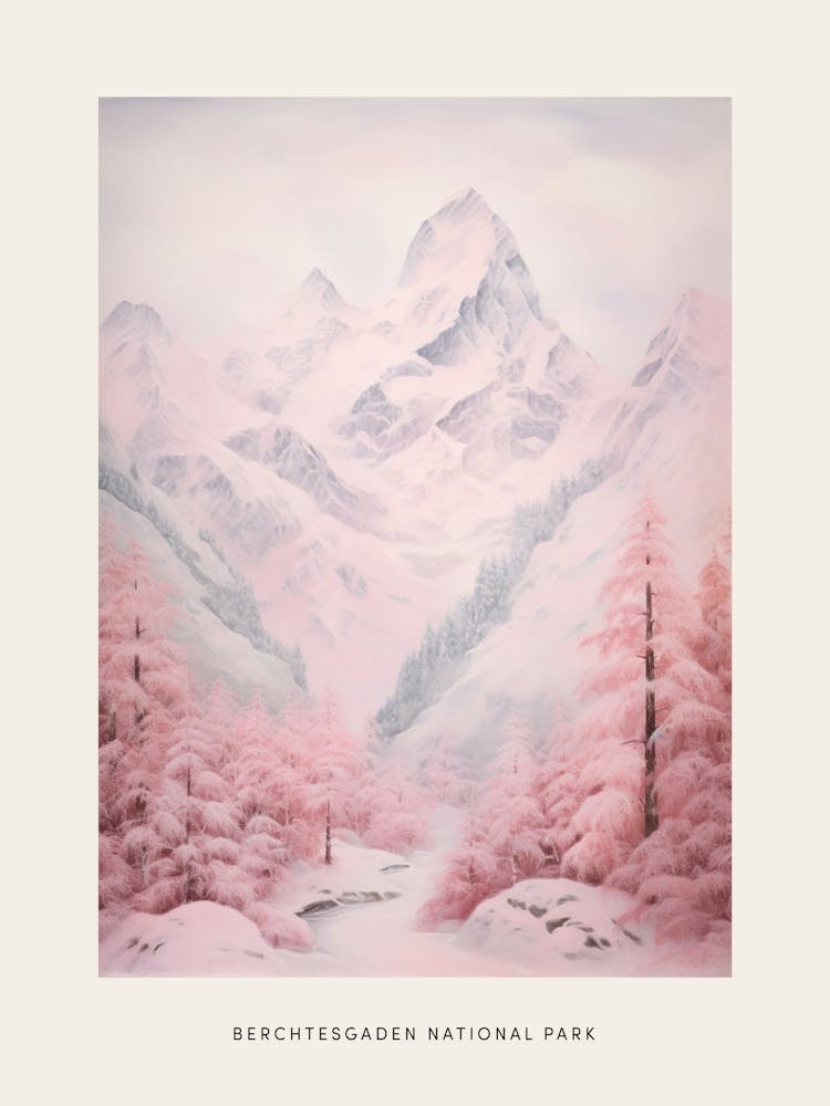 Dreamy Winter National Park Poster  Berchtesgaden National Park Germany 2