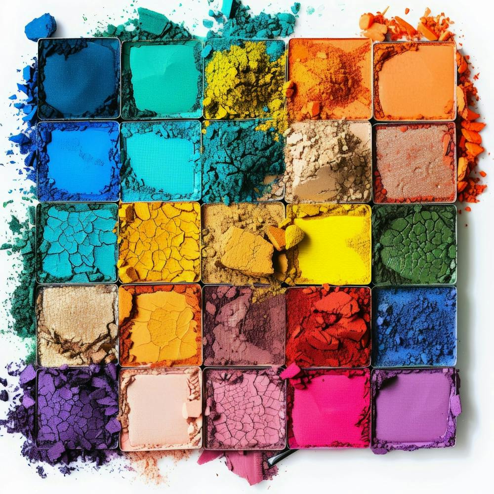 Bunte Lidschatten-Palette