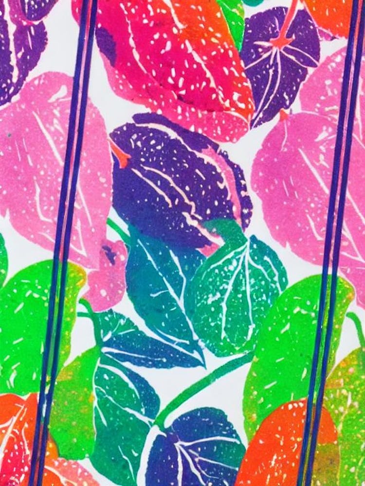 Date Risograph Retro Poster Fruit