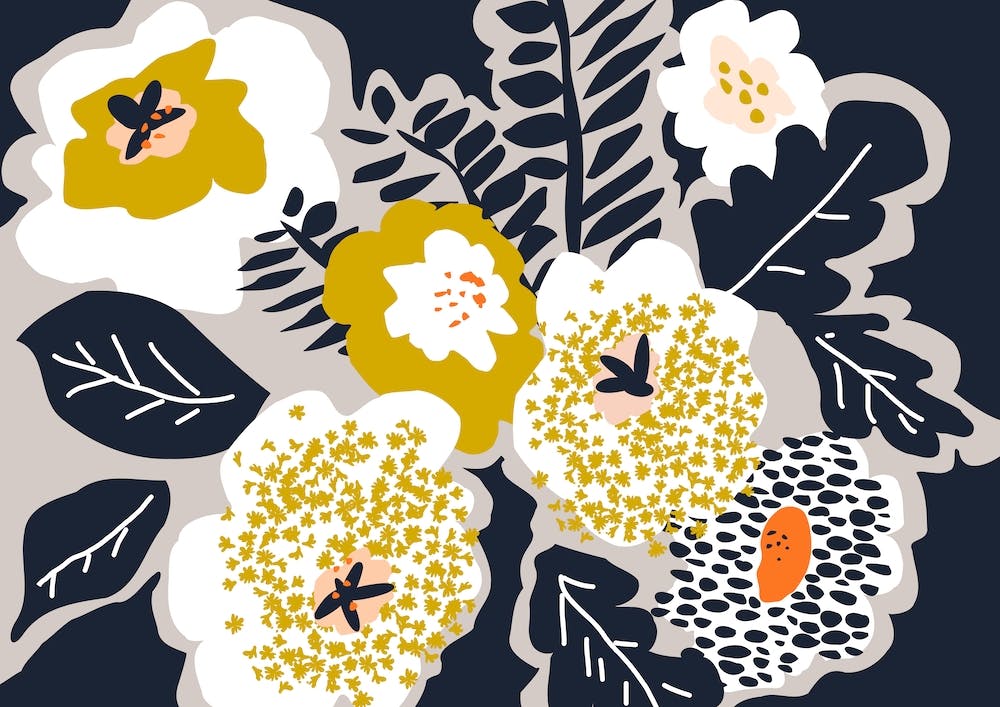Floral Design Scandinavian Bold Flowers