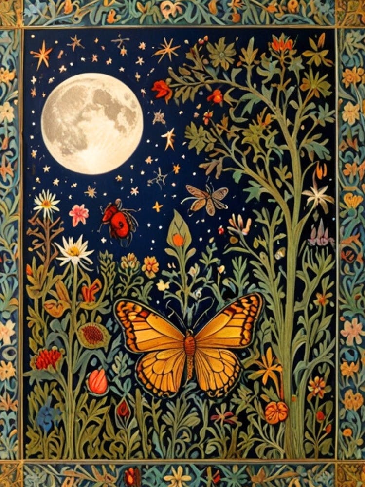 William Morris Butterfly In The Garden