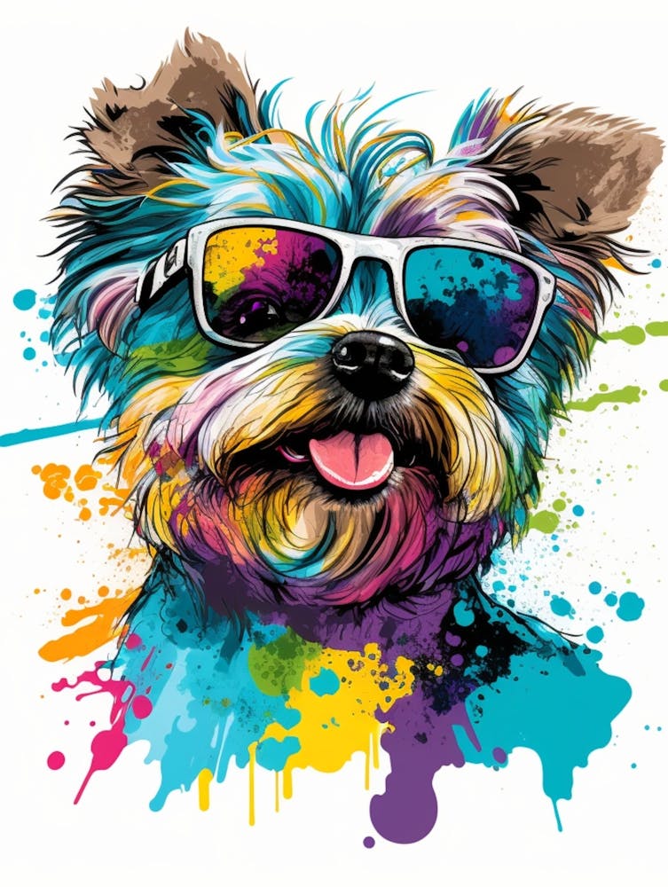Yorkshire Terrier Watercolor Pop