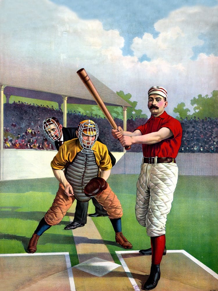 Baseball, Vintage Sport Poster