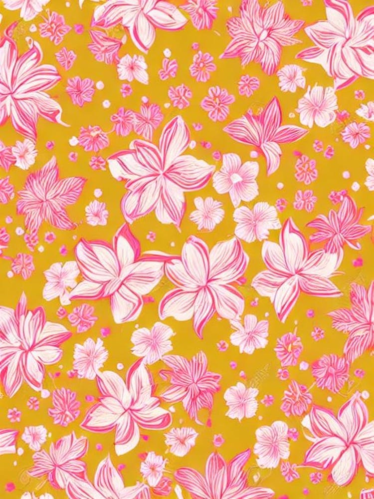 Lilien-Blumenmuster Retro-Muster 1 Blume