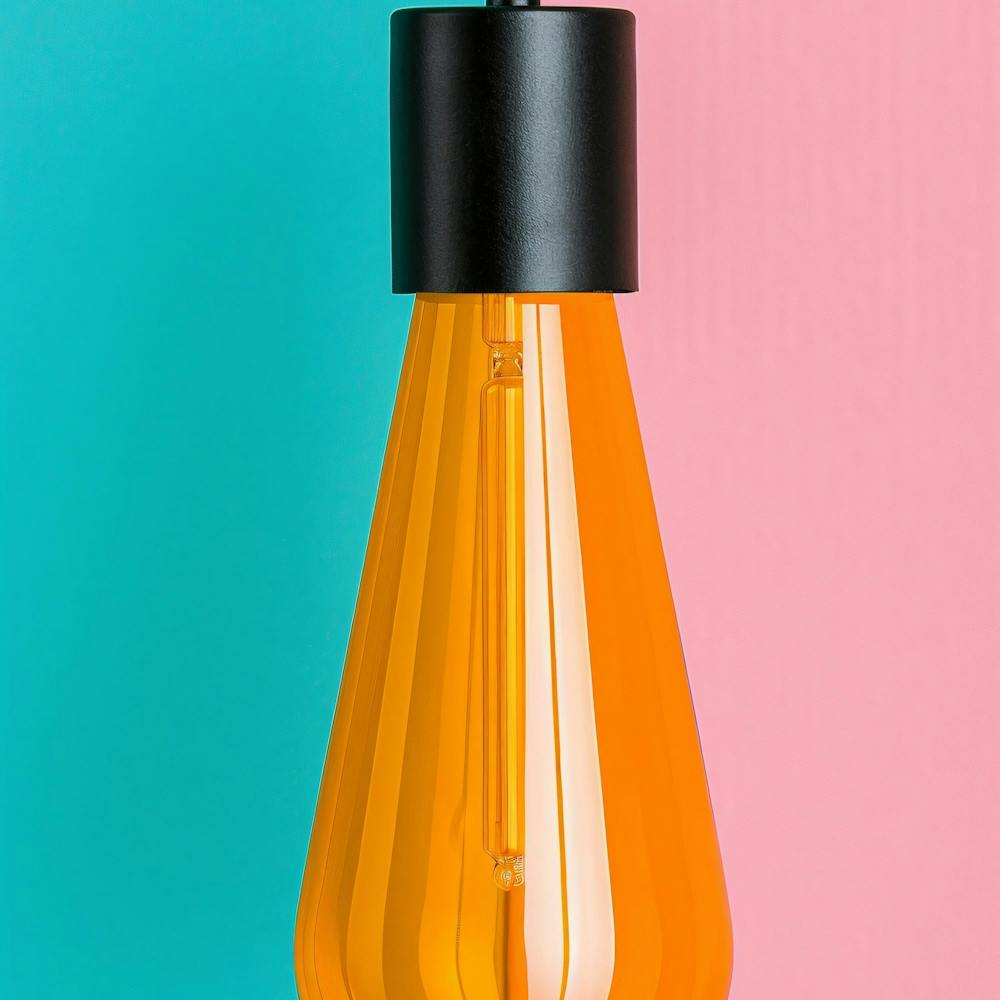 Light Bulb On A Colorful Background