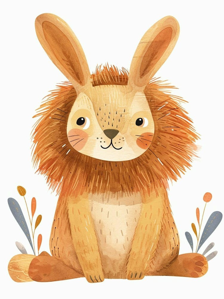Lionhead Rabbit Kids Illustration 4