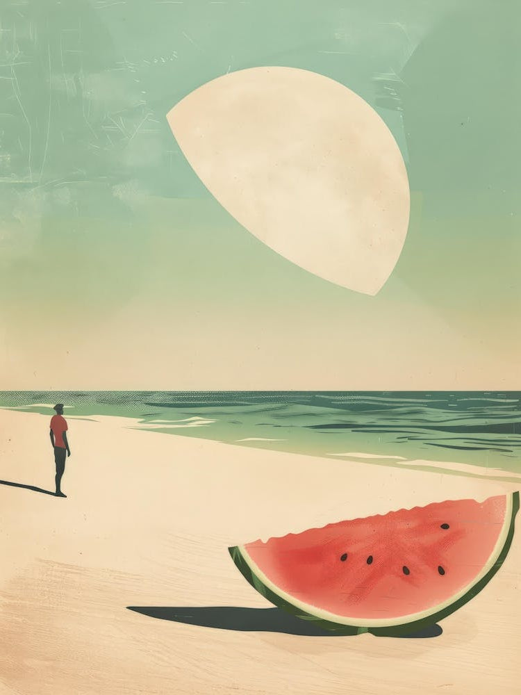 Watermelon On The Beach