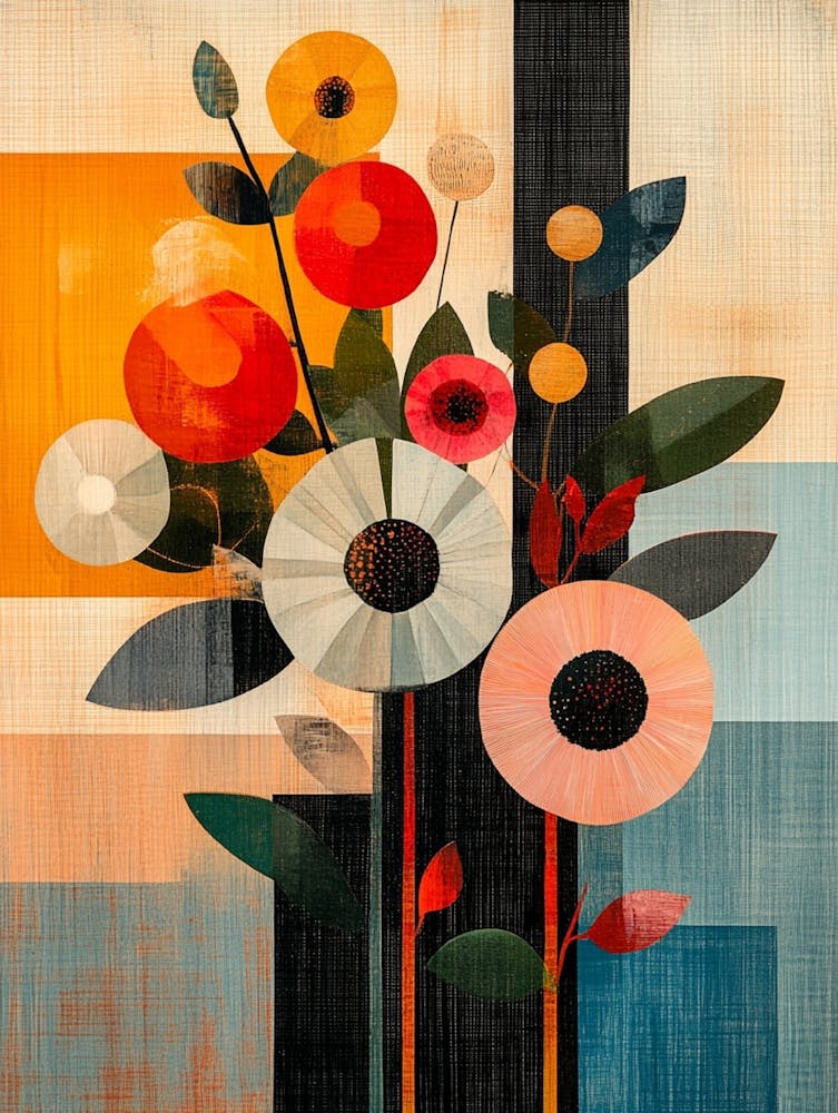 Flowers In A Vase Canvas Print 3