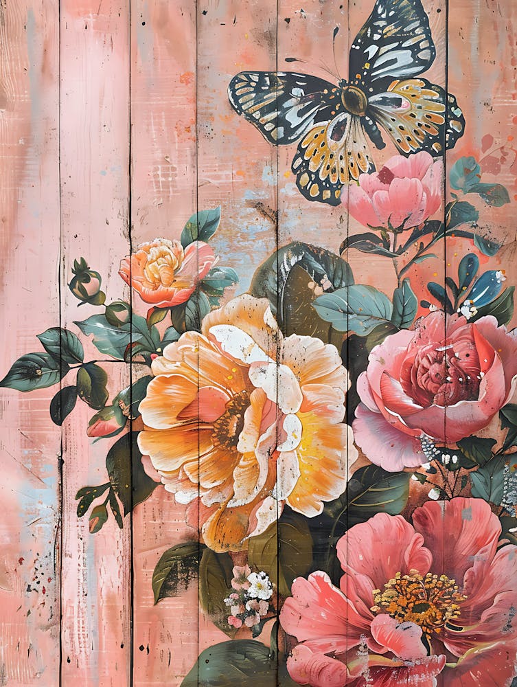 Roses And Butterflies