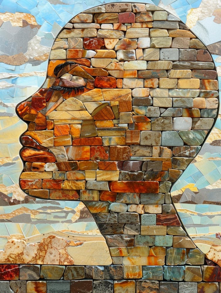 Mosaic Portrait Of A Woman 3