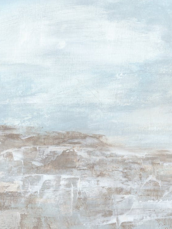 Astonishing - Abstract Landscape Painting, Soft Texture Coastal Art