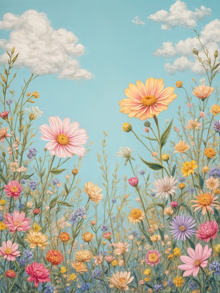 Bright Meadow Of Flowers
