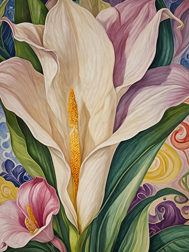 Abstract Rainbow Cala Lily