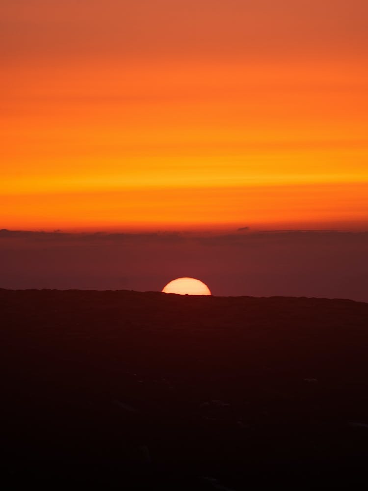 Sunset Portugal behind the mountains | Travel photography poster
