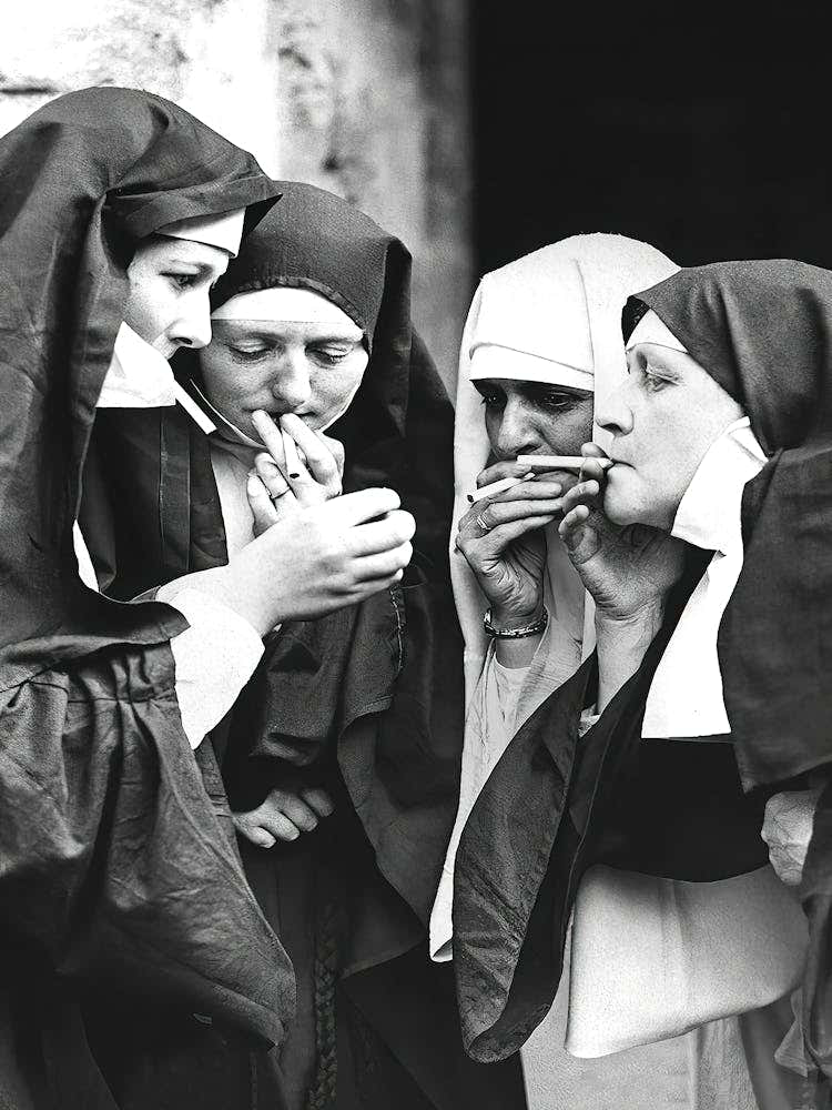 did nuns smoke cigarettes Nuns Smoking, Funny Vintage Black and White Old Photo did nuns smoke cigarettes Nuns Smoking, Funny Vintage Black and White Old Photo