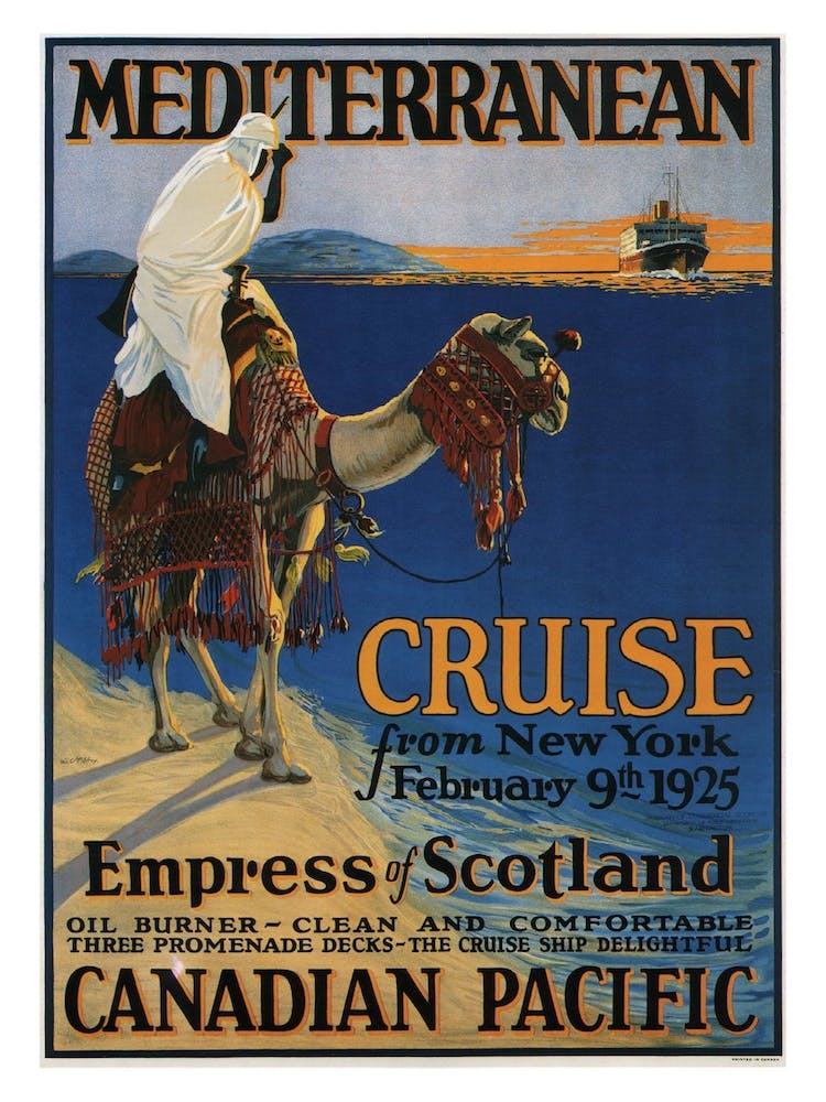 Croisière Méditerranéenne Canadian Pacific Poster, George E Mcelroy