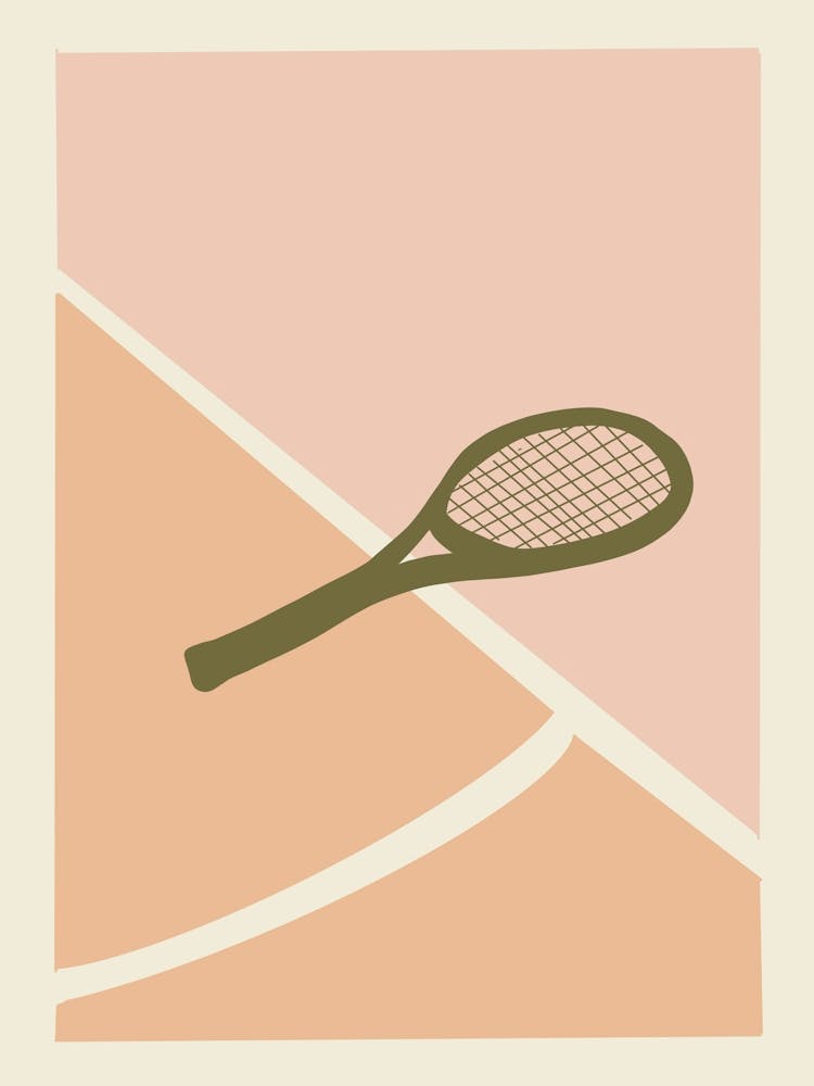 Retro Tennis Print