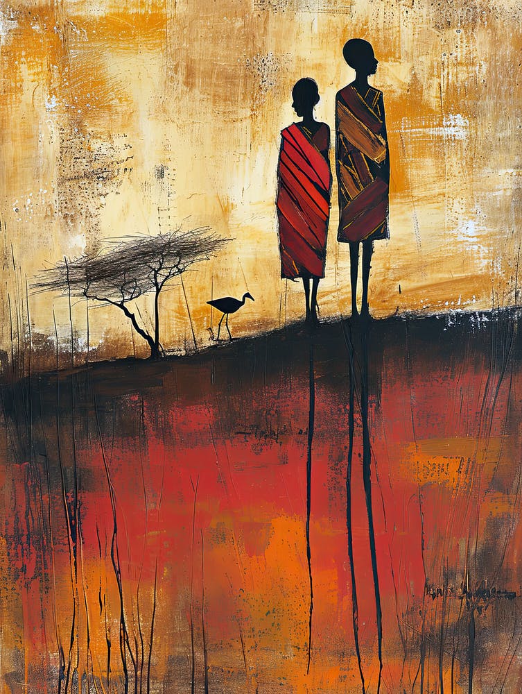 African Boho Art; The Savannah Dream