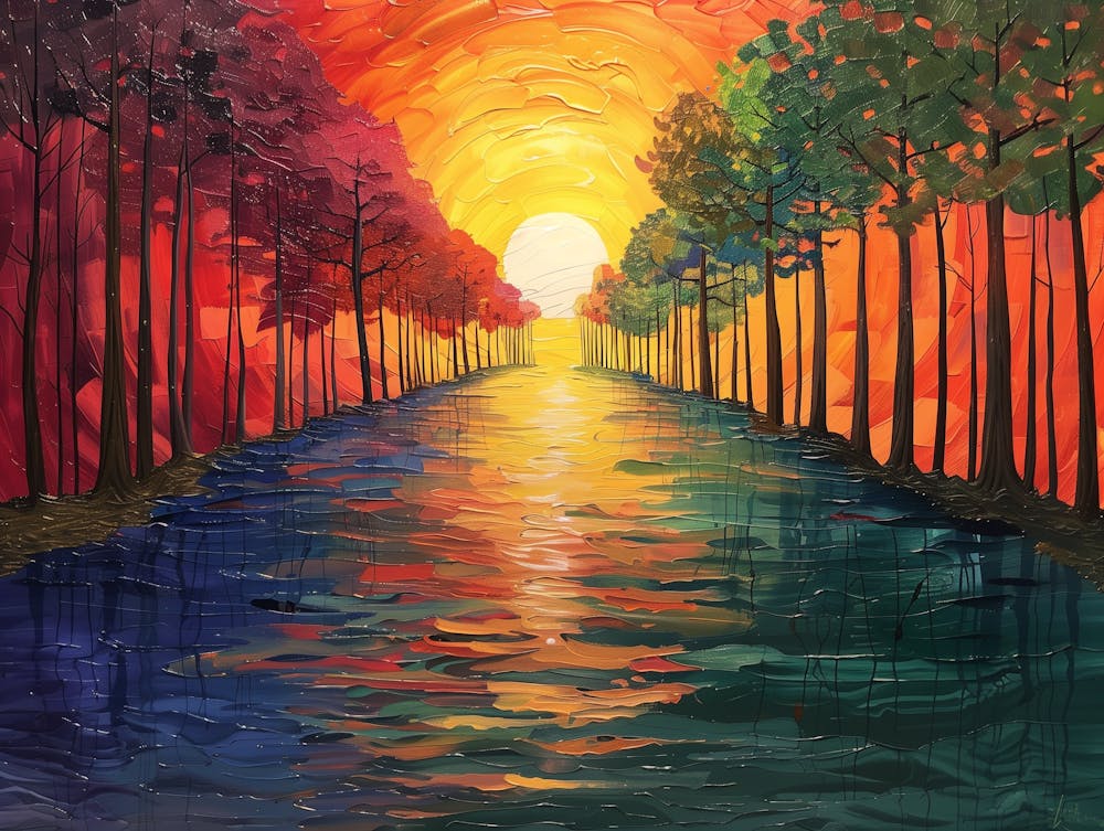 Sonnenuntergang im Wald 2