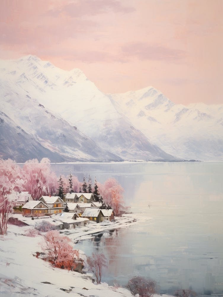 Dreamy Winter Painting Queenstown New Zealand 3