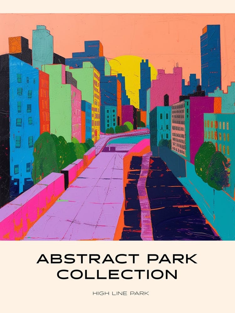 Abstract Park Collection Poster High Line Park New York City 4