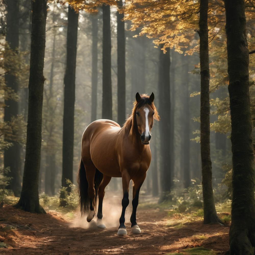 Horse In The Forest