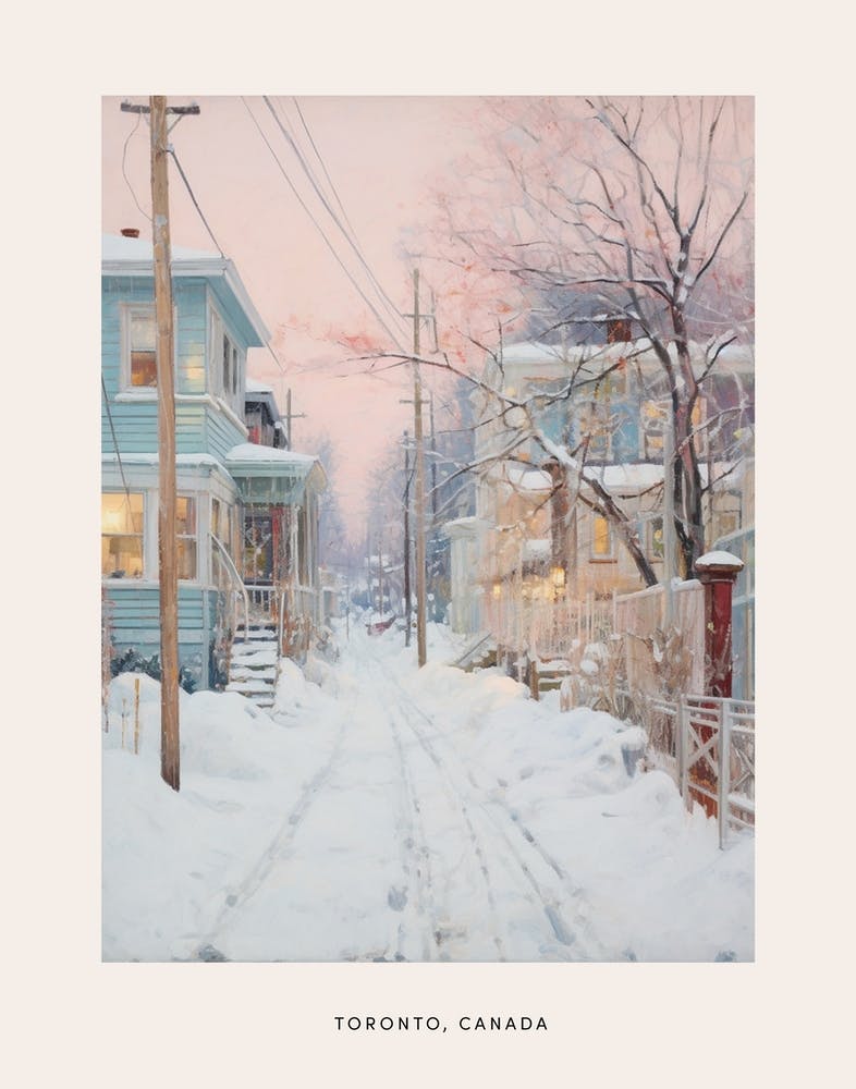 Dreamy Winter Painting Poster Toronto Canada 1