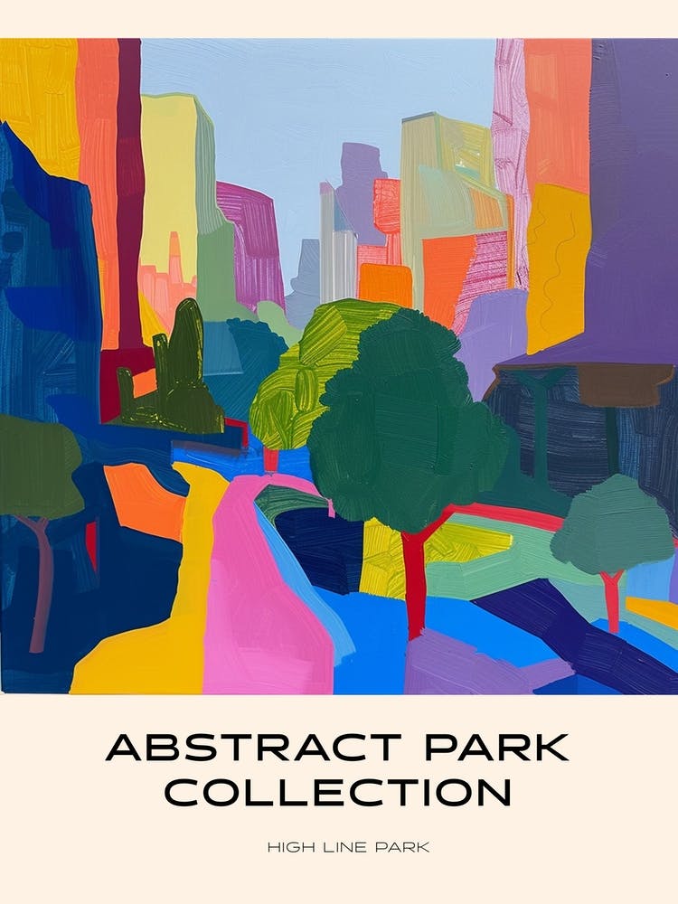 Abstract Park Collection Poster High Line Park New York City 1